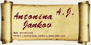 Antonina Jankov vizit kartica